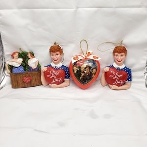 I Love Lucy Christmas ornament X 4